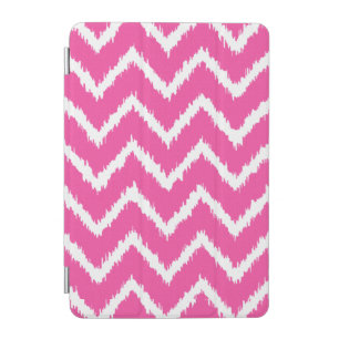 Ikat Chevrons - Deep fuchsia pink and white iPad Mini Cover