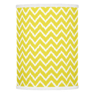 Ikat Chevrons - Mustard yellow and white Lamp Shade