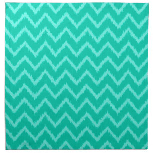 Ikat Chevrons - Turquoise and aqua Napkin