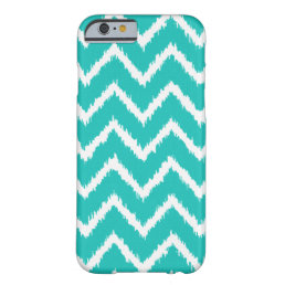 Ikat Chevrons - Turquoise and white Barely There iPhone 6 Case