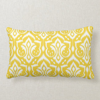 Ikat Damask - Sunshine Yellow Lumbar Pillow