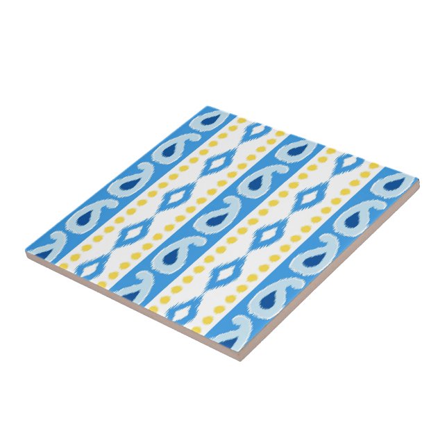 Ikat Design #3 @ Emporio Moffa Ceramic Tile (Side)
