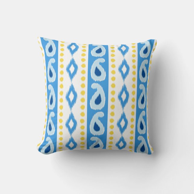 Ikat Design #3 @ Emporio Moffa Throw Pillow (Front)