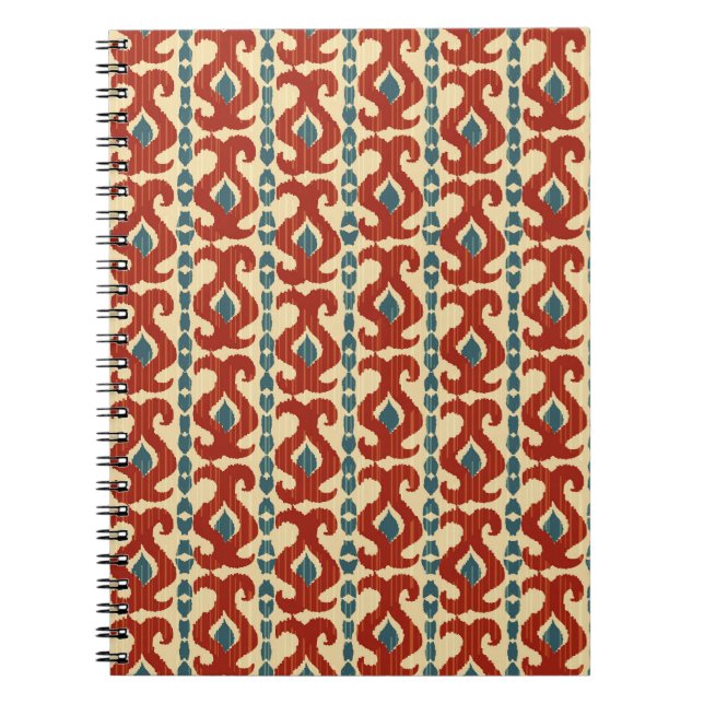 Ikat Elegance: Seamless Pattern Design. Notebook (Front)