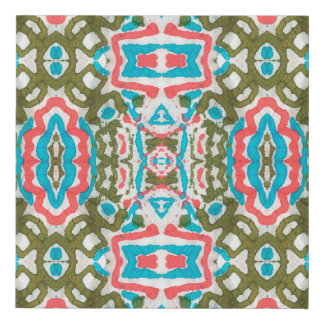 Ikat Ethnic Abstract Pattern. Shaman Pattern. Peni Faux Canvas Print