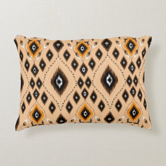 Ikat Ethnic Geometric Folklore Pattern Accent Pillow