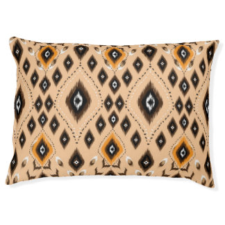 Ikat Ethnic Geometric Folklore Pattern Pet Bed