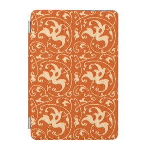 Ikat Floral Damask - Mandarin Orange iPad Air Cove Mini Cover