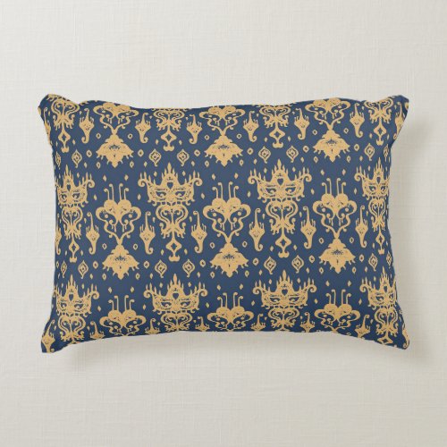 Ikat folklore ornament oriental pattern accent pillow