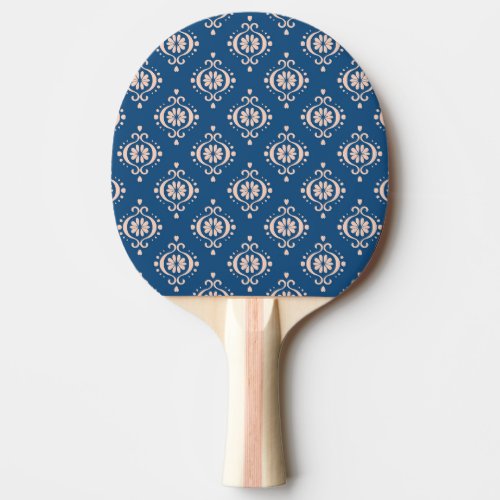 Ikat Geometric Folklore Damask Ornament Ping Pong Paddle