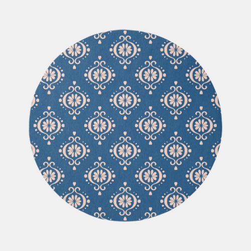 Ikat Geometric Folklore Damask Ornament Rug
