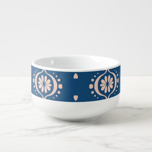 Ikat Geometric Folklore Damask Ornament Soup Mug