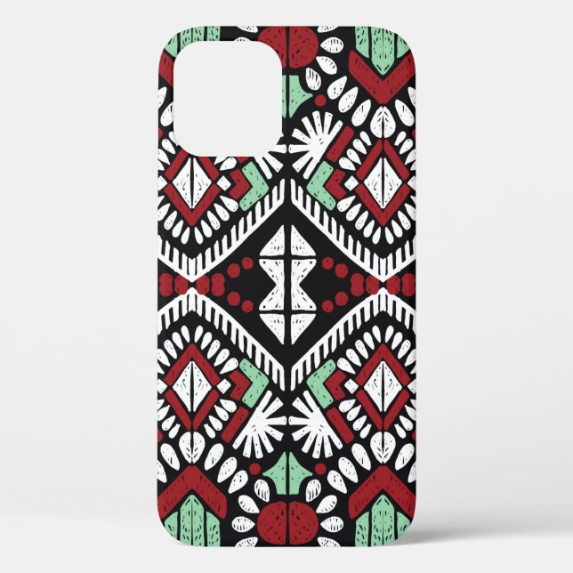 Ikat geometric folklore ornament. Tribal ethnic vi Case-Mate iPhone Case (Back)