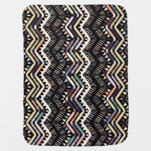 Ikat geometric folklore, tribal Aztec pattern. Baby Blanket