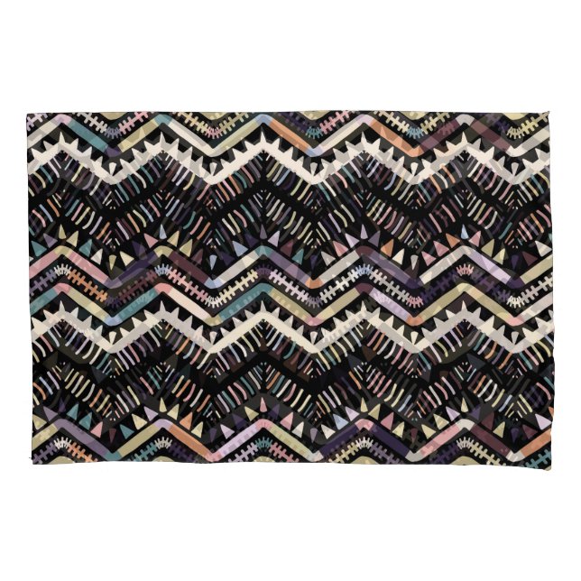 Ikat geometric folklore, tribal Aztec pattern. Pillow Case (Front)