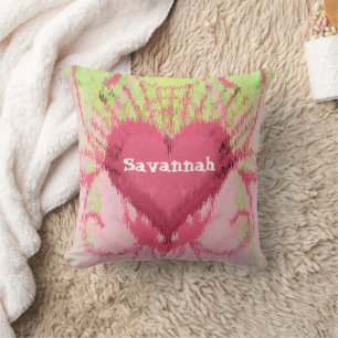 iKat Girly Swirly Heart Pillow