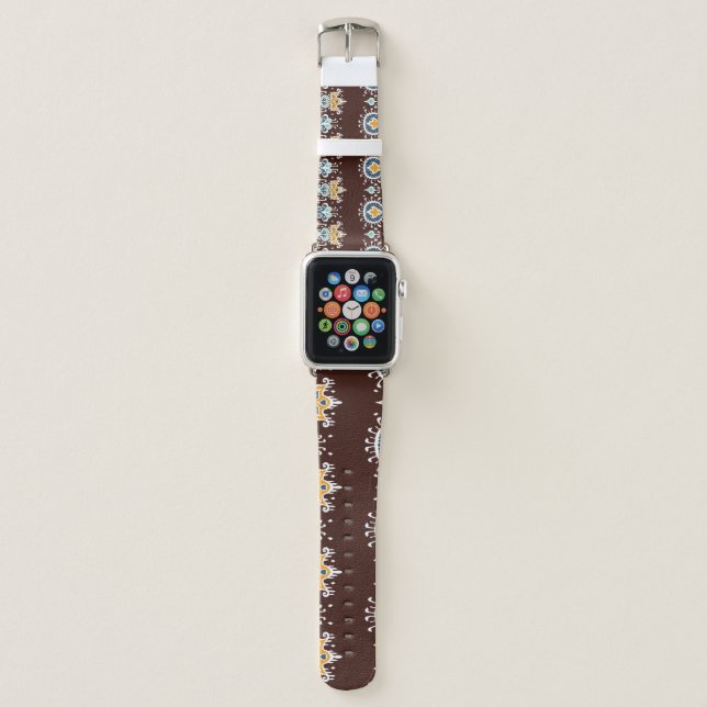 Ikat Inspiration: Oriental Elegance Apple Watch Band (Front)