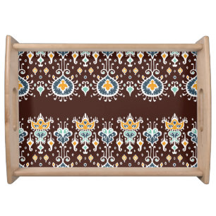 Ikat Inspiration: Oriental Elegance Serving Tray