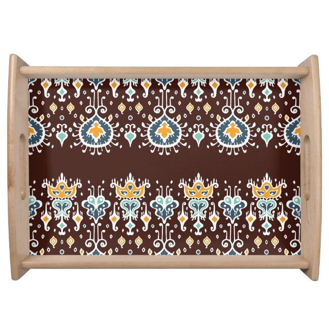 Ikat Inspiration: Oriental Elegance Serving Tray (Front)
