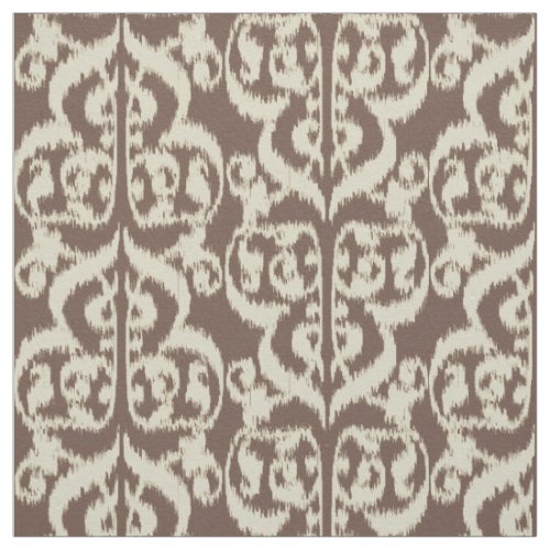 Ikat Moorish Damask _ beige and taupe Fabric