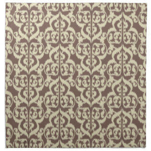 Ikat Moorish Damask - beige and taupe Napkin