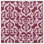 Ikat Moorish Damask - burgundy and pink. Fabric