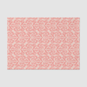 Ikat Moorish Damask - peach and coral pink Tissue Paper