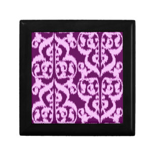 Ikat Moorish Damask - purple and orchid Keepsake Box