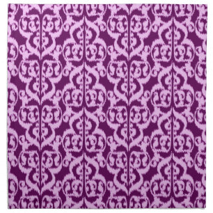 Ikat Moorish Damask - purple and orchid Napkin