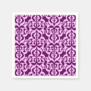Ikat Moorish Damask - purple and orchid Napkins