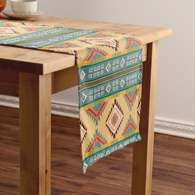 Ikat Navajo Design  Short Table Runner (In Situ)