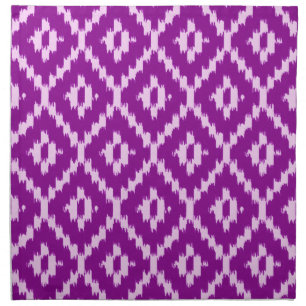 Ikat pattern - Amethyst purple and orchid Napkin