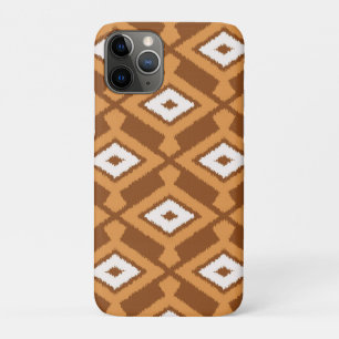 Ikat Pattern - Brown, Rust and Cream iPhone 11 Pro Case