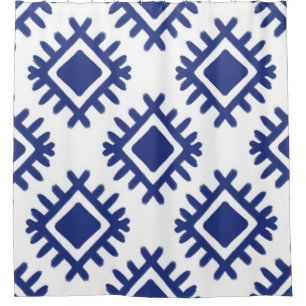 Ikat pattern Ethnic textile tribal American Americ Shower Curtain