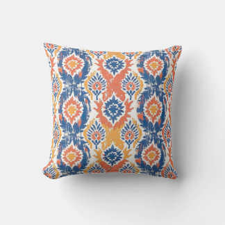 Ikat Pattern Fabric Throw Pillow