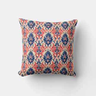 Ikat Pattern Fabric Throw Pillow