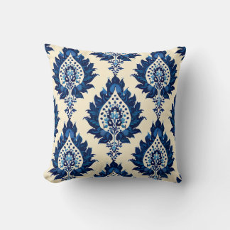 Ikat Pattern Fabric Throw Pillow