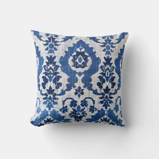 Ikat Pattern Fabric Throw Pillow