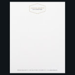 Ikat Pattern in Gray/White Designer Letterhead<br><div class="desc">Coordinates with the Ikat Pattern in Gray/White Designer Business Card Template by 1201AM. The decorative ikat background on this header of this letterhead template gives a subtle background for your name or business name. Stylish and elegant. © 1201AM CREATIVE</div>