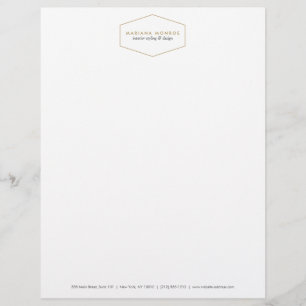 Ikat Pattern in Gray/White Designer Letterhead
