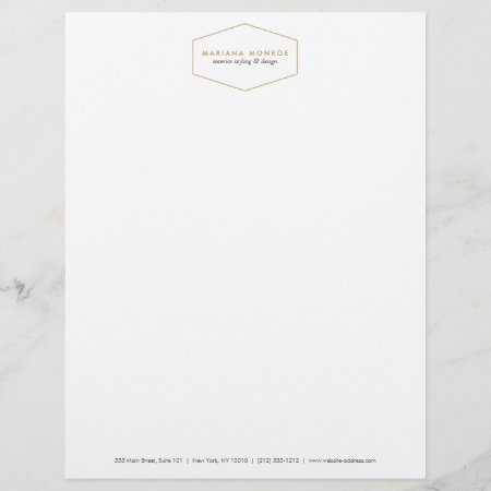 Ikat Pattern In Gray/white Designer Letterhead