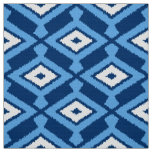 Ikat Pattern, Indigo and Denim Blue Fabric