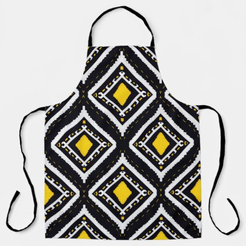 Ikat patterns ethnic tribal textile American Afric Apron