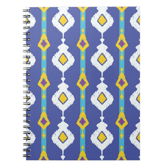 Ikat, seamless ethnic pattern. notebook (Front)