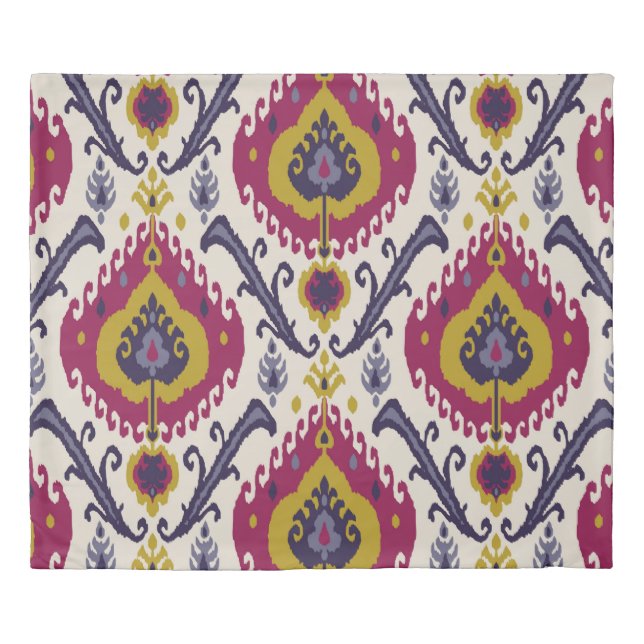 Ikat seamless pattern background Traditional patte Duvet Cover (Front)