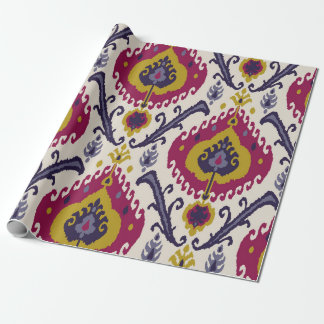 Ikat seamless pattern background Traditional patte Wrapping Paper