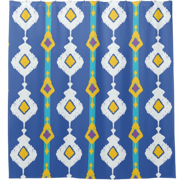 Ikat seamless pattern  shower curtain (Front)