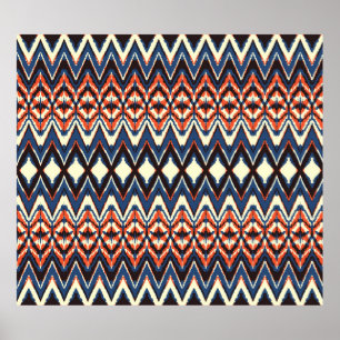 Ikat seamless pattern. tie dye shibori print with