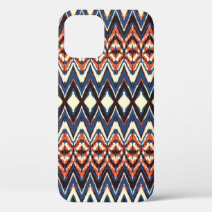 Ikat seamless pattern. tie dye shibori print with iPhone 12 case
