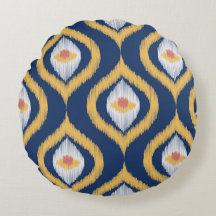 Ikat Series Ogee Blue Geometric